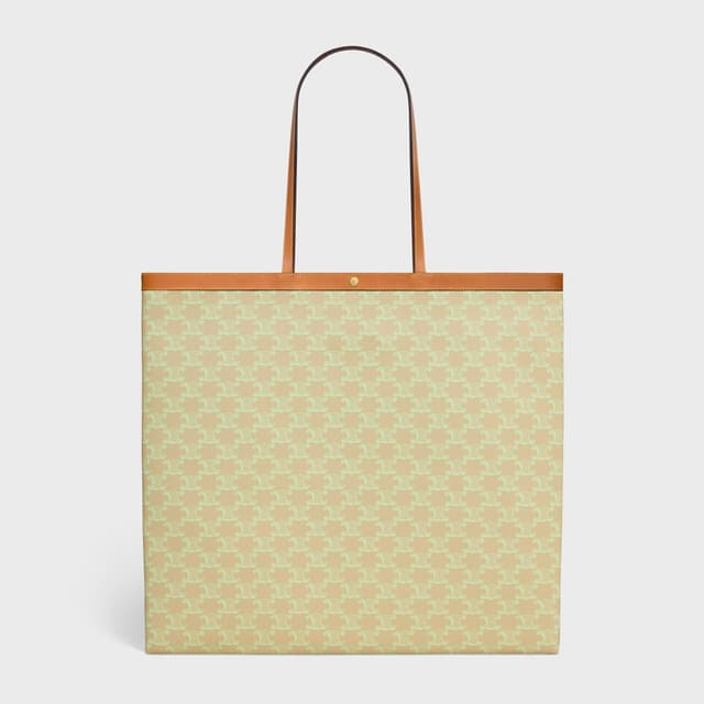 CELINE LARGE FLAT SHOPPER IN Triomphe Canvas