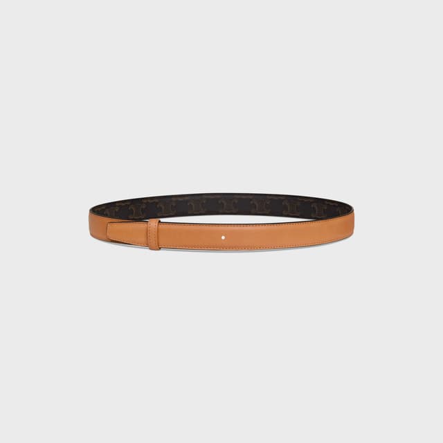 CELINE Reversible Strap 25MM IN Natural Calfskin and Triomphe Canvas