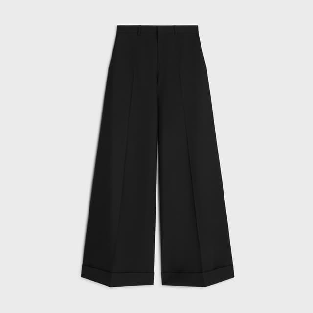 CELINE long docks trousers IN wool gabardine