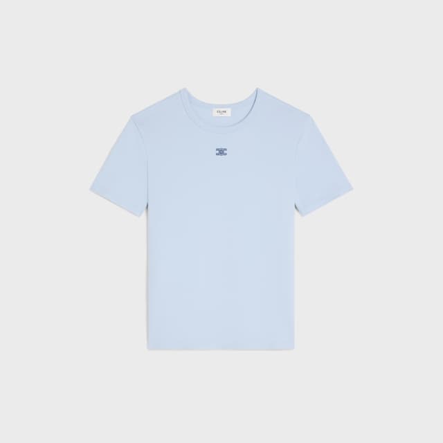 CELINE triomphe t-shirt IN RIBBED COTTON JERSEY