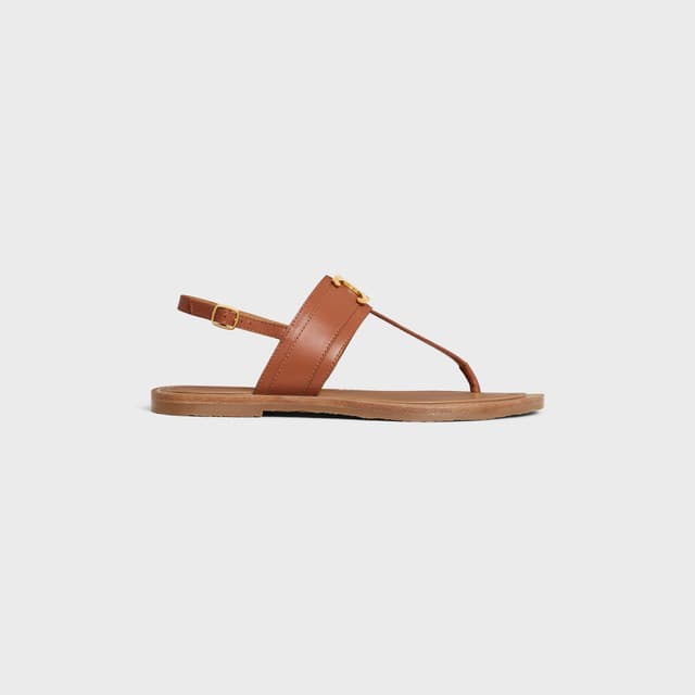 CELINE CELINE LYMPIA TRIOMPHE THONG IN CALFSKIN