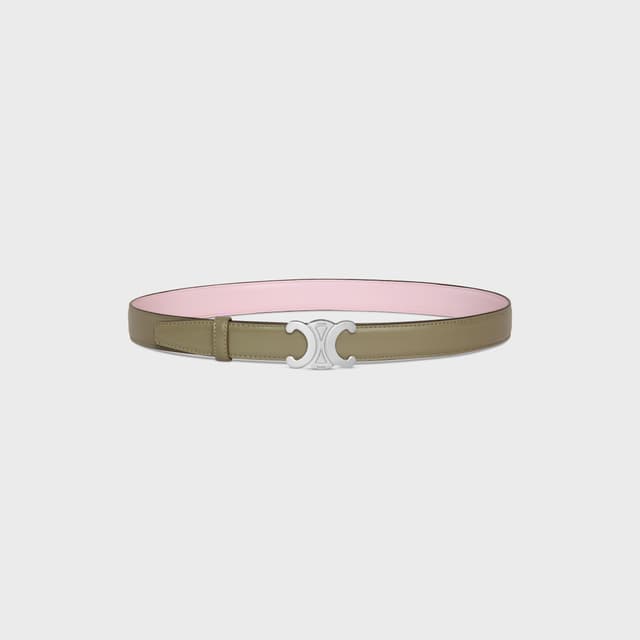 CELINE Triomphe Buckle IN METAL & Reversible Strap 25MM IN TAURILLON
