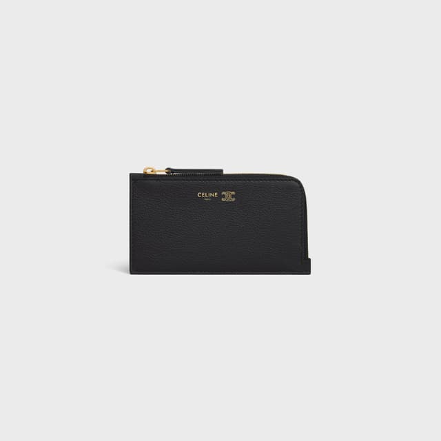 CELINE LONG ZIPPED CARD HOLDER IN SUPPLE GRAINED CALFSKIN
