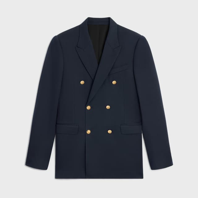 CELINE CLASSIC JACKET IN DIAGONAL WOOL