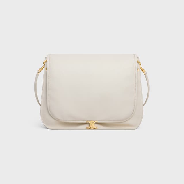 CELINE SOFT TRIOMPHE BESACE IN SUPPLE SHINY LAMBSKIN