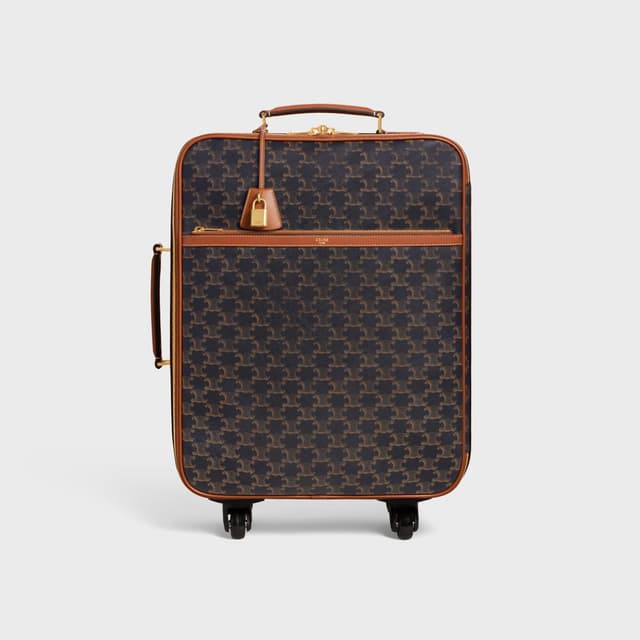 CELINE Small Trolley in Triomphe Canvas and Calfskin