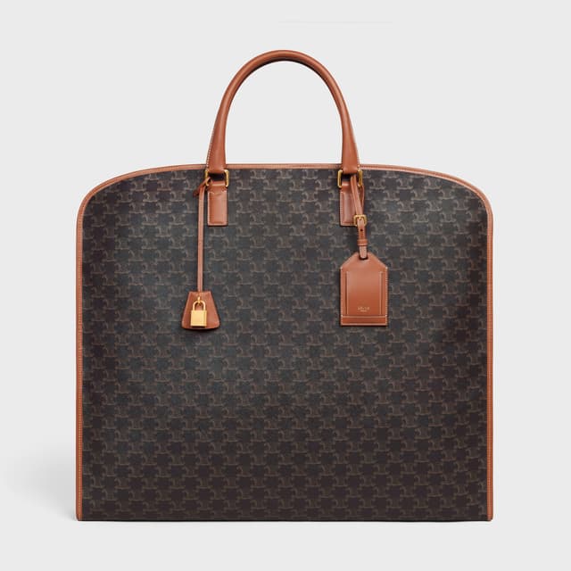 CELINE Garment Bag in Triomphe Canvas and Calfskin