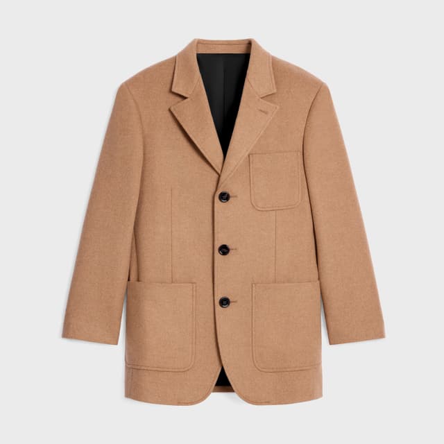 CELINE tailored jacket IN cashmere flannel