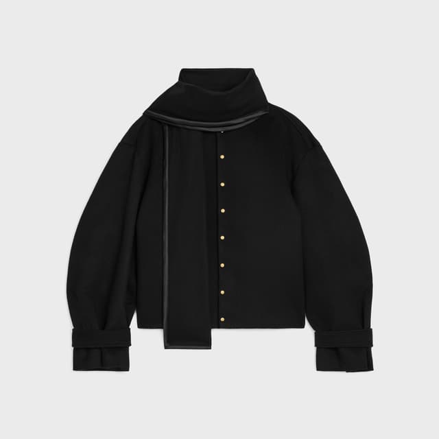 CELINE scarf jacket IN WOOL CLOTH
