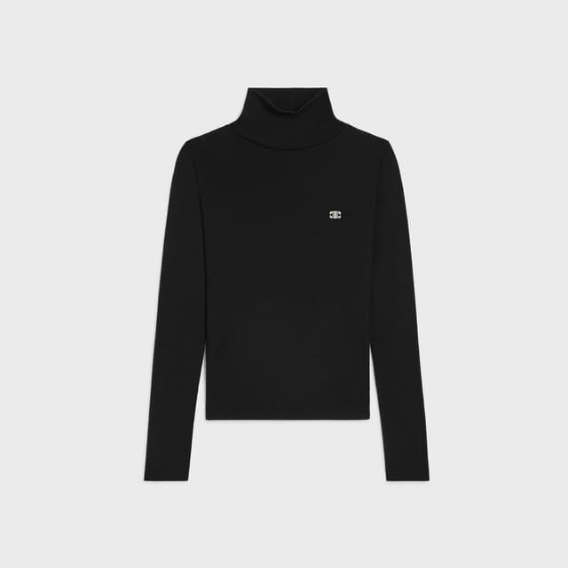 CELINE turtleneck top IN wool jersey