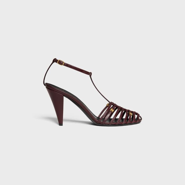 CELINE CAGE HEELED SANDAL IN GOATSKIN