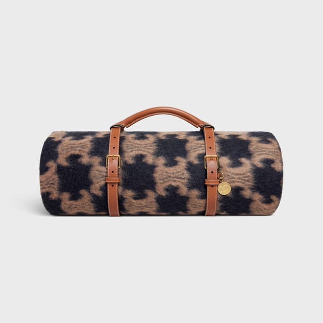 CELINE BLANKET AND BLANKET HOLDER IN CALFSKIN