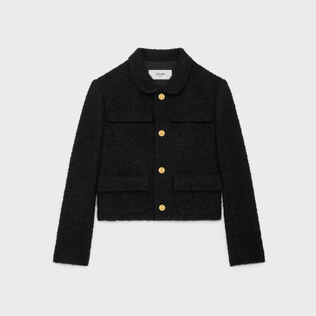 CELINE saint germain jacket in bouclette natté