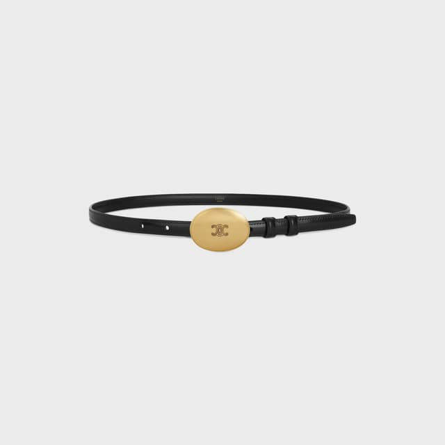 CELINE Thin Plate Belt 13MM IN Taurillon Leather