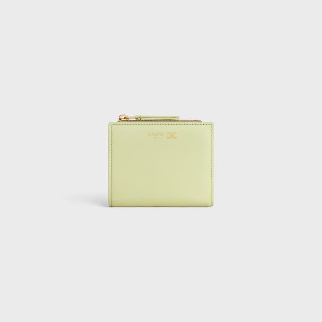 CELINE COMPACT WALLET TRIOMPHE STAMP IN SUPPLE GRAINED CALFSKIN