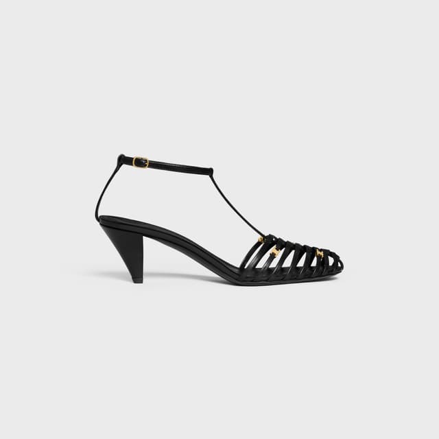 CELINE CAGE HEELED SANDAL IN GOATSKIN