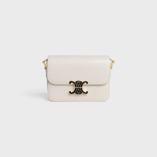 CELINE TEEN TRIOMPHE BAG IN SHINY CALFSKIN WITH ENAMEL CLOSURE
