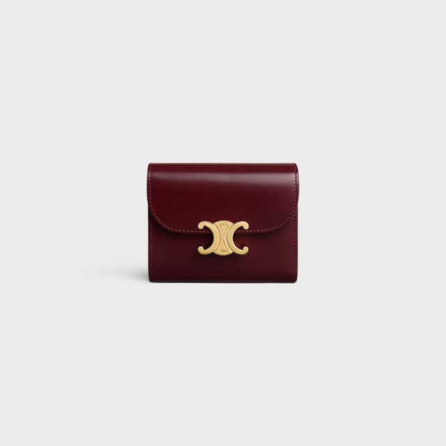 CELINE Small Flap Wallet TRIOMPHE IN Shiny calfskin