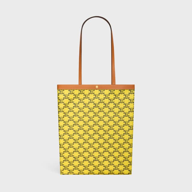 CELINE MEDIUM FLAT SHOPPER IN TRIOMPHE CANVAS