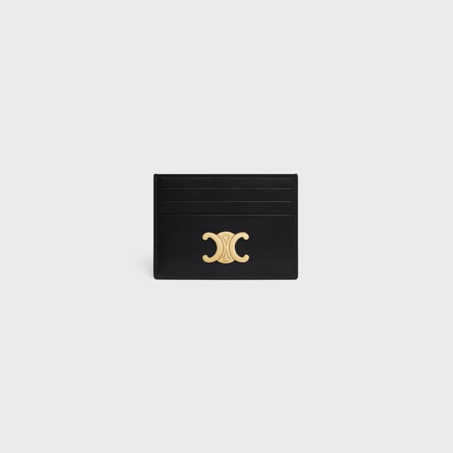 CELINE CARD HOLDER TRIOMPHE IN Shiny calfskin