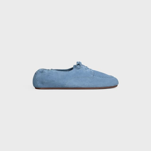 CELINE ADAM LACE-UP LOAFER IN SUEDE CALFSKIN