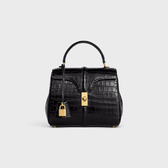 CELINE Small 16 Bag in porosus crocodile