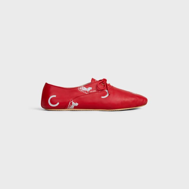 CELINE BALLET LACE-UP SHOE IN C AND Calèche Stamped Lambskin