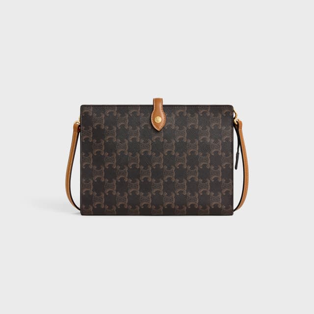 CELINE SMALL NOTE BOOK IN triomphe canvas AND NATURAL CALFSKIN