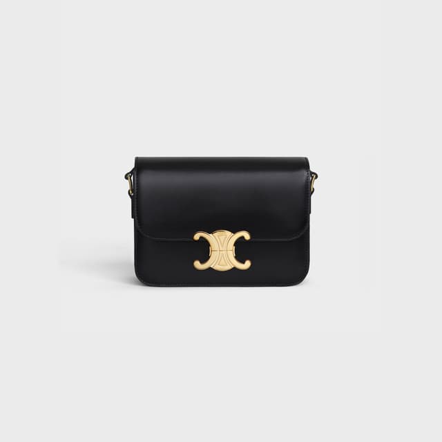 CELINE TEEN TRIOMPHE BAG IN shiny calfskin