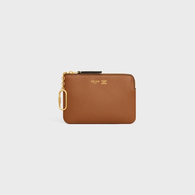 CELINE COIN PURSE TRIOMPHE STAMP IN SUPPLE GRAINED CALFSKIN