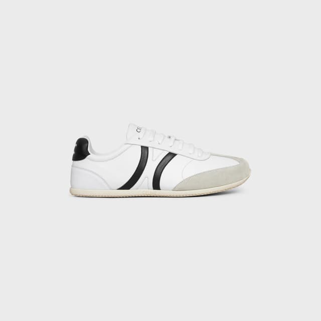 CELINE CELINE JOGGER LOW LACE-UP SNEAKER in CALFSKIN & SUEDE CALFSKIN
