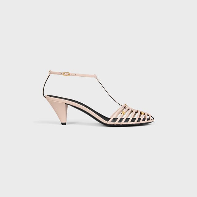 CELINE CAGE HEELED SANDAL IN GOATSKIN