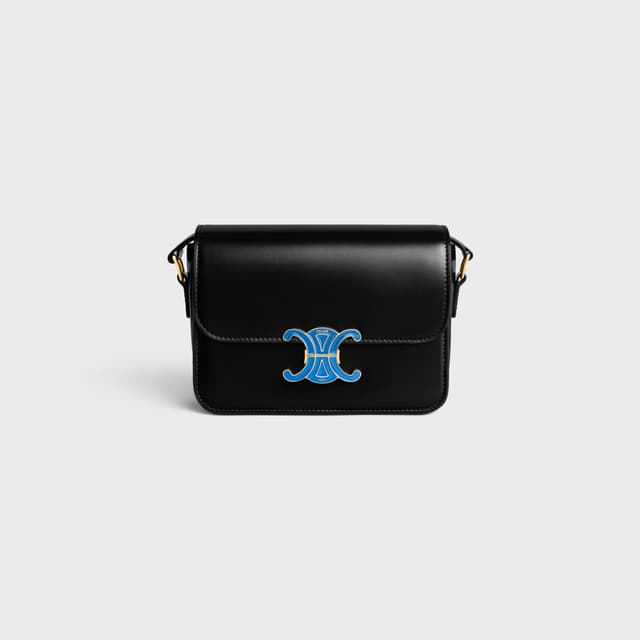 CELINE TEEN TRIOMPHE BAG IN SHINY CALFSKIN WITH ENAMEL CLOSURE