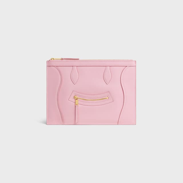 CELINE MEDIUM POUCH IN GLOSSY CALFSKIN