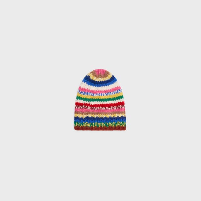 CELINE BEANIE IN MOULINE ALPACA AND WOOL