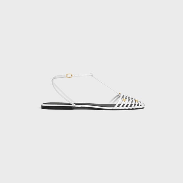 CELINE CAGE FLAT SANDAL IN GOATSKIN
