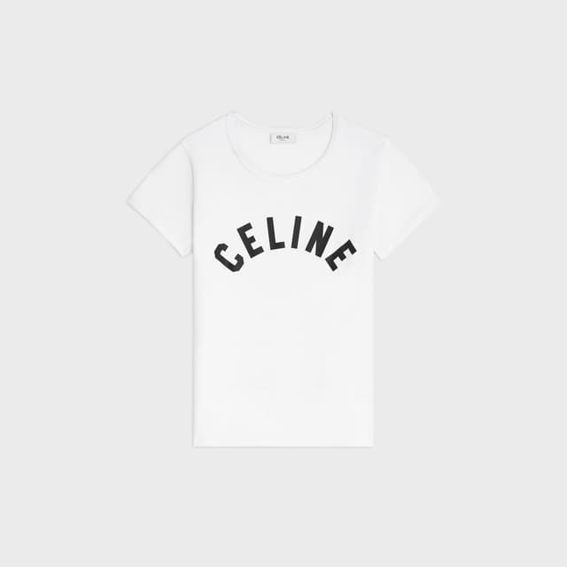 CELINE t-shirt IN RIBBED COTTON JERSEY