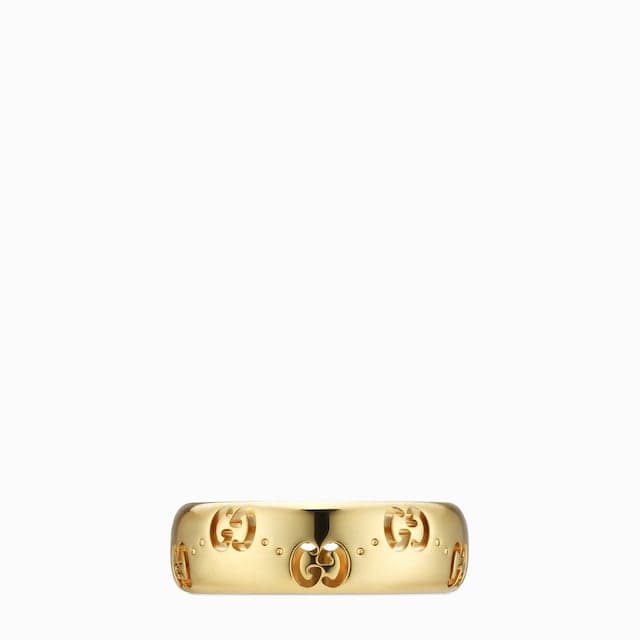 Gucci 아이콘 18k GG 씬 반지₩2,940,000