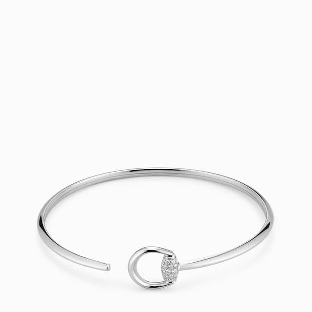 Gucci Gucci Horsebit diamond 18k bangle bracelet