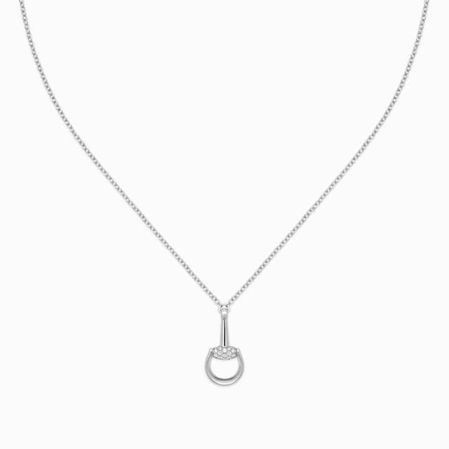 Gucci Gucci Horsebit diamond 18k pendant necklace