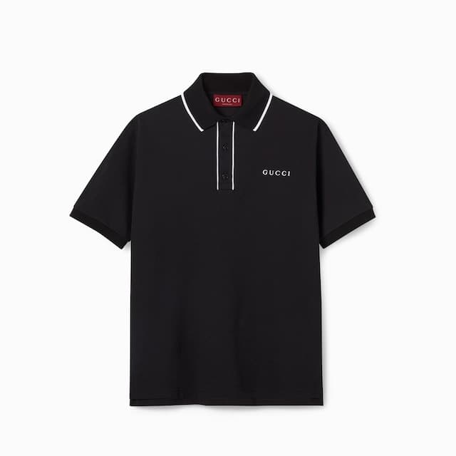 Gucci 자수 코튼 피케 폴로 셔츠₩1,210,000
