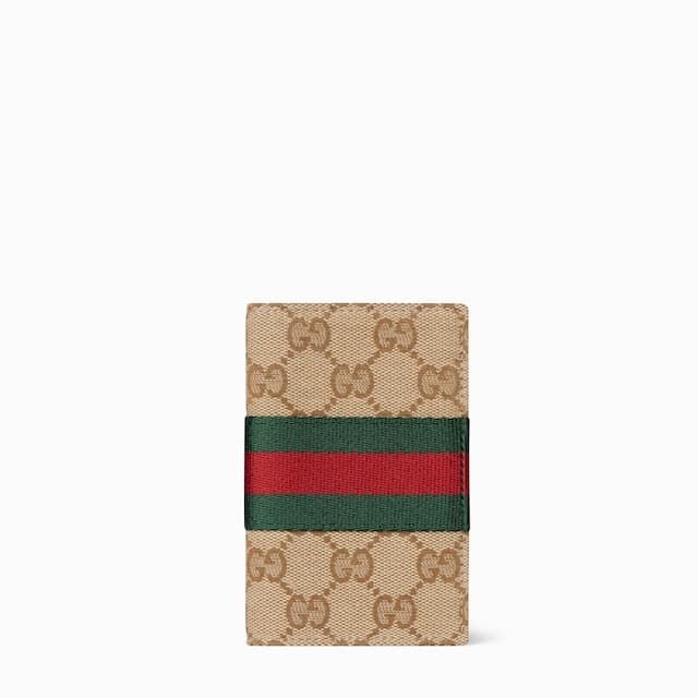 Gucci Personalize with initialsGG card case with Web