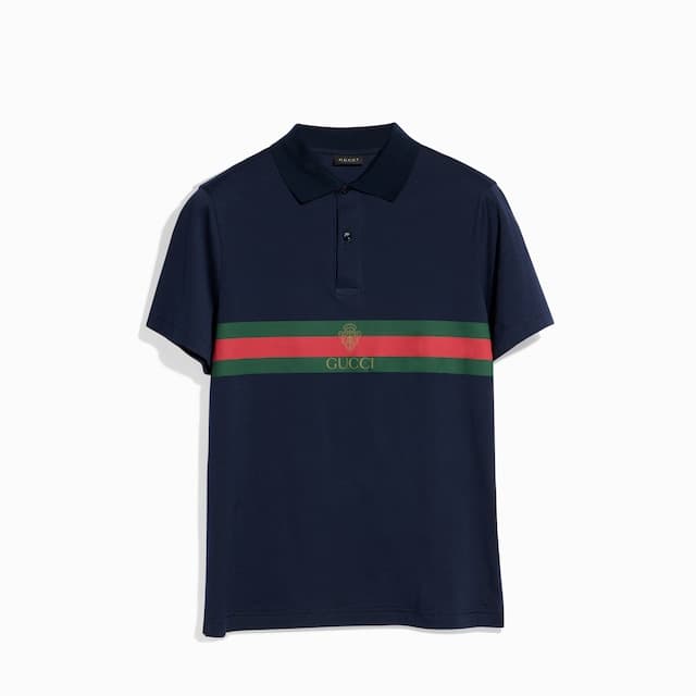 Gucci 웹(Web) 코튼 저지 폴로 셔츠₩1,240,000