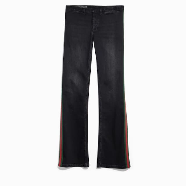 Gucci Cotton denim pants with Web