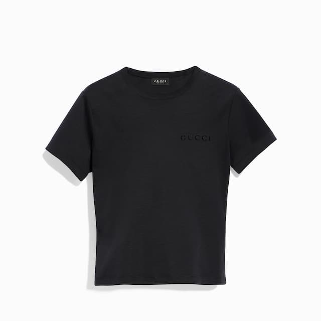 Gucci エンブロイダリー コットンジャージー Tシャツ¥82,500(税込)