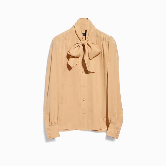 Gucci Interlocking G chain silk jacquard shirt