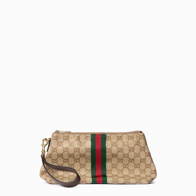 Gucci Small GG pouch with Web