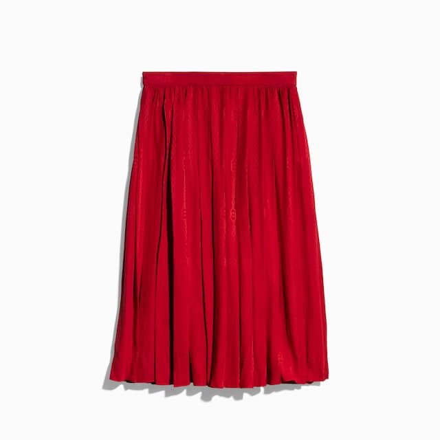 Gucci Interlocking G chain silk jacquard midi skirt