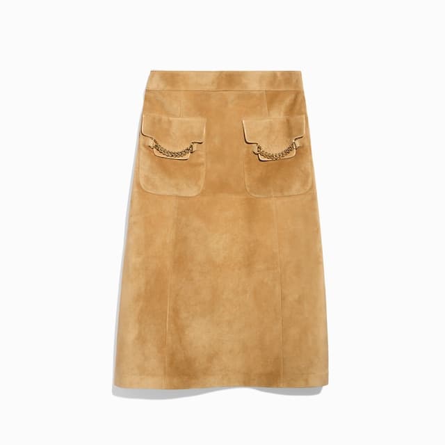 Gucci Suede skirt with chain detail£4,350