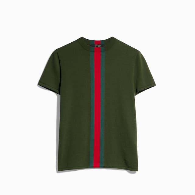 Gucci 웹(Web) 인타르시아 니트 코튼 티셔츠₩1,760,000